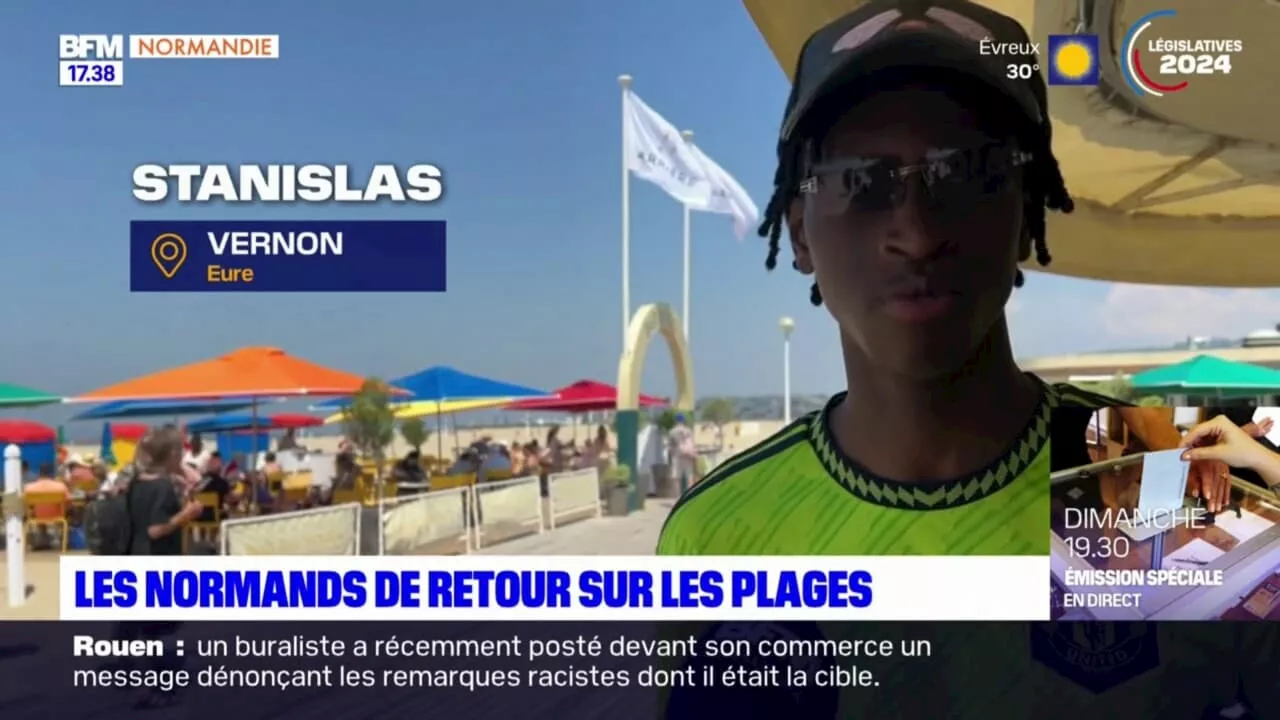 Deauville: les habitants et les touristes de retour sur les plages