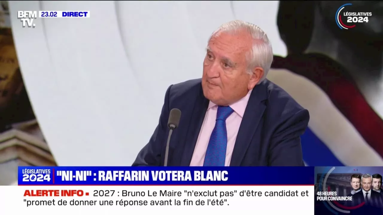 Jean-Pierre Raffarin: 'Le ralliement d'Éric Ciotti [au Rassemblement national] ne m'a pas surpris'