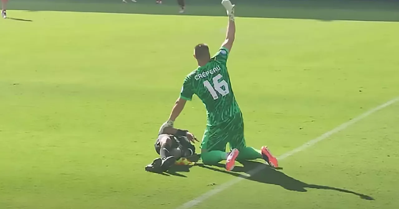 Canada goalie helps official after on-field collapse at Copa America