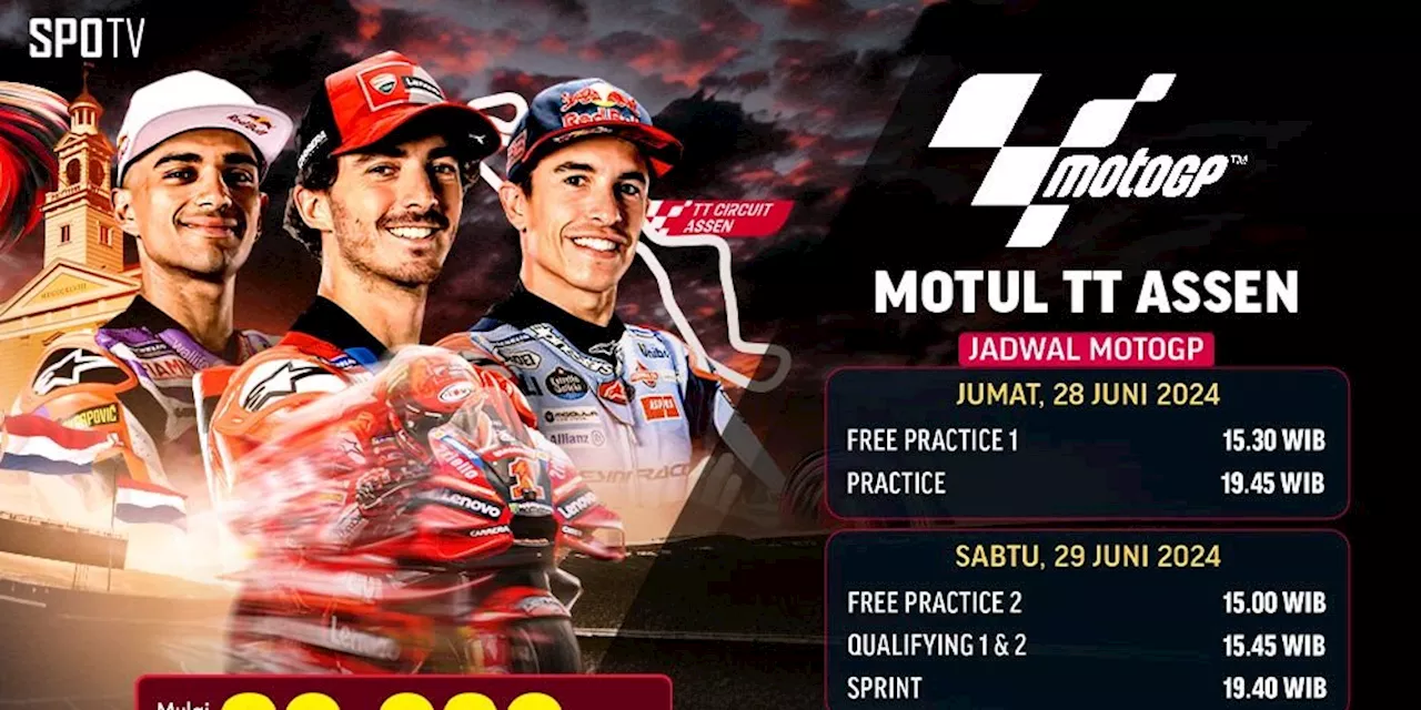 Link Live Streaming MotoGP Belanda 2024 di Vidio, 28-30 Juni 2024