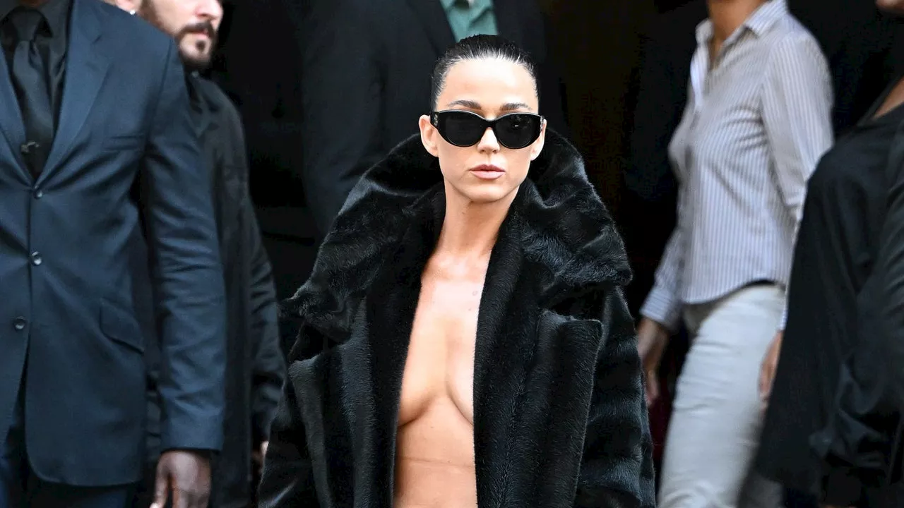 Katy Perry Takes “Naked Dressing” to a New Level at Couture Week