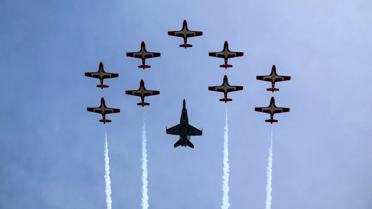 Royal Canadian Air Force holds practice flypast over Ottawa on Wednesday ahead of Canada Day