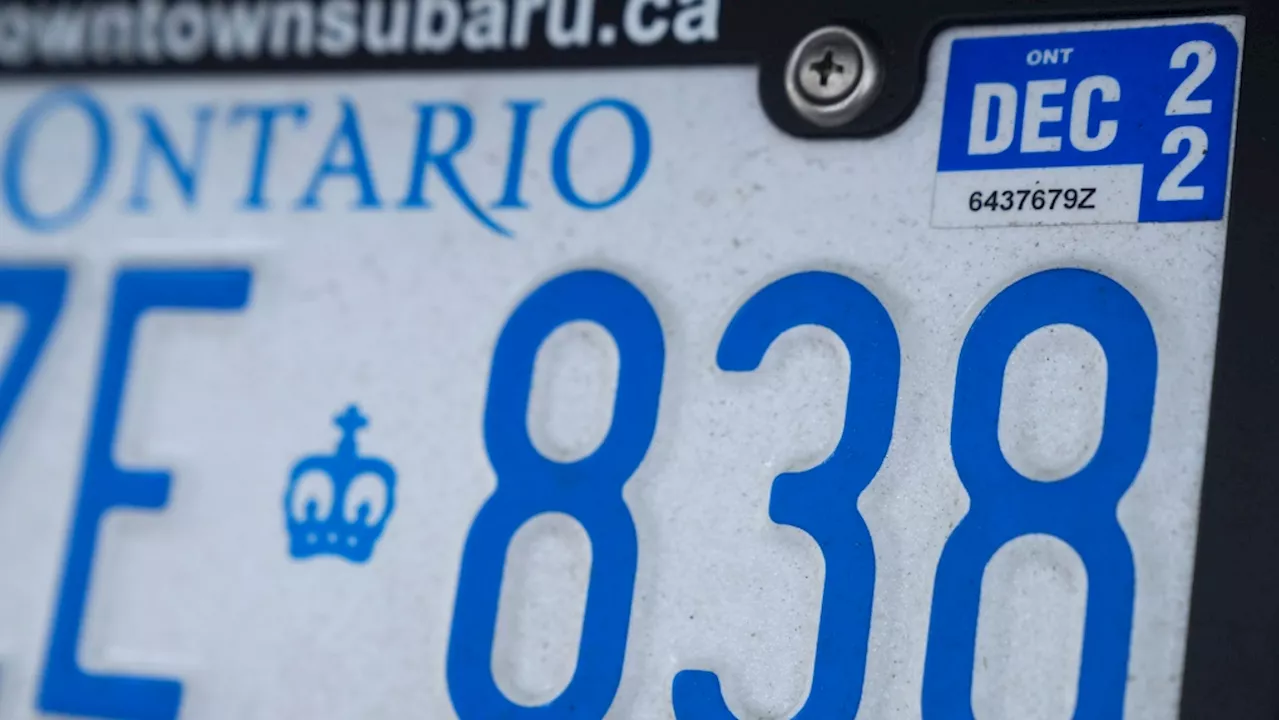 Automatic Ontario licence plate renewals start Canada Day