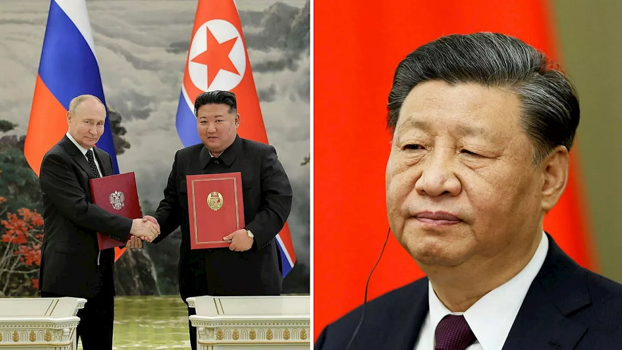 Pakt mellan Ryssland och Nordkorea oroar Kina