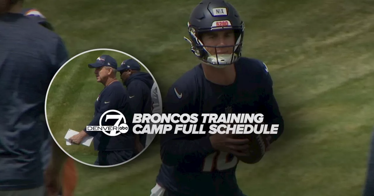 Broncos full 2024 training camp schedule: Here’s when fans can watch practice