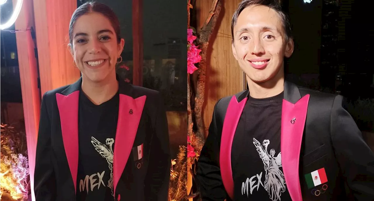 Alejandra Orozco y Emiliano Hernández lucen el uniforme de gala para la inauguración de París 2024