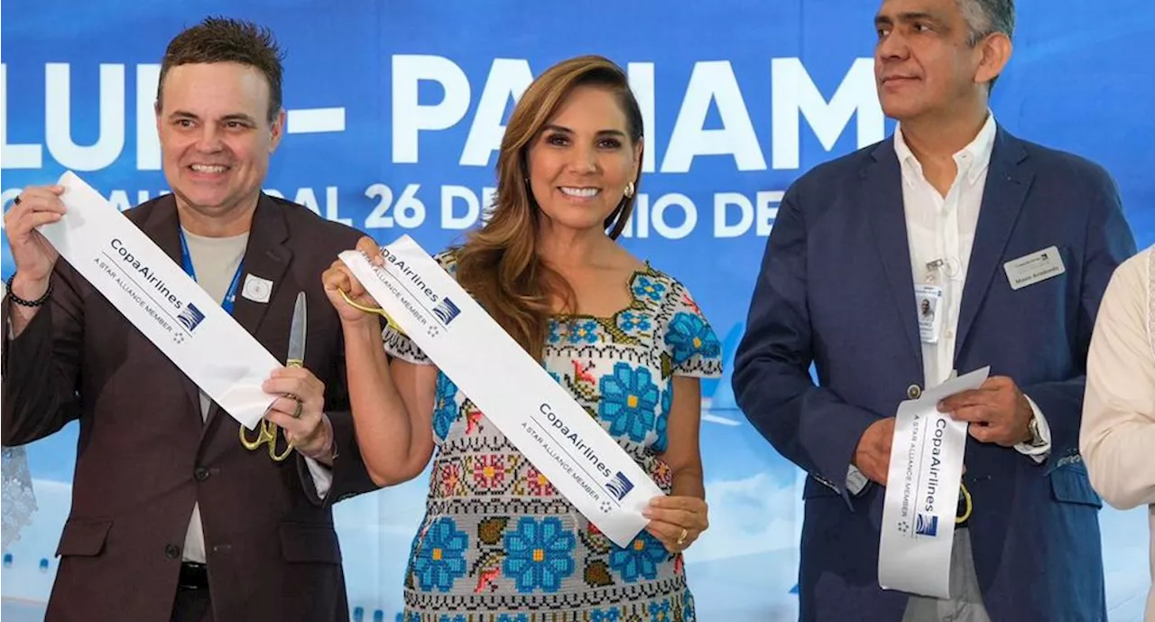 Recibe Mara Lezama primer vuelo de Copa Airlines; conectará Tulum con Hub de las Américas, Panamá