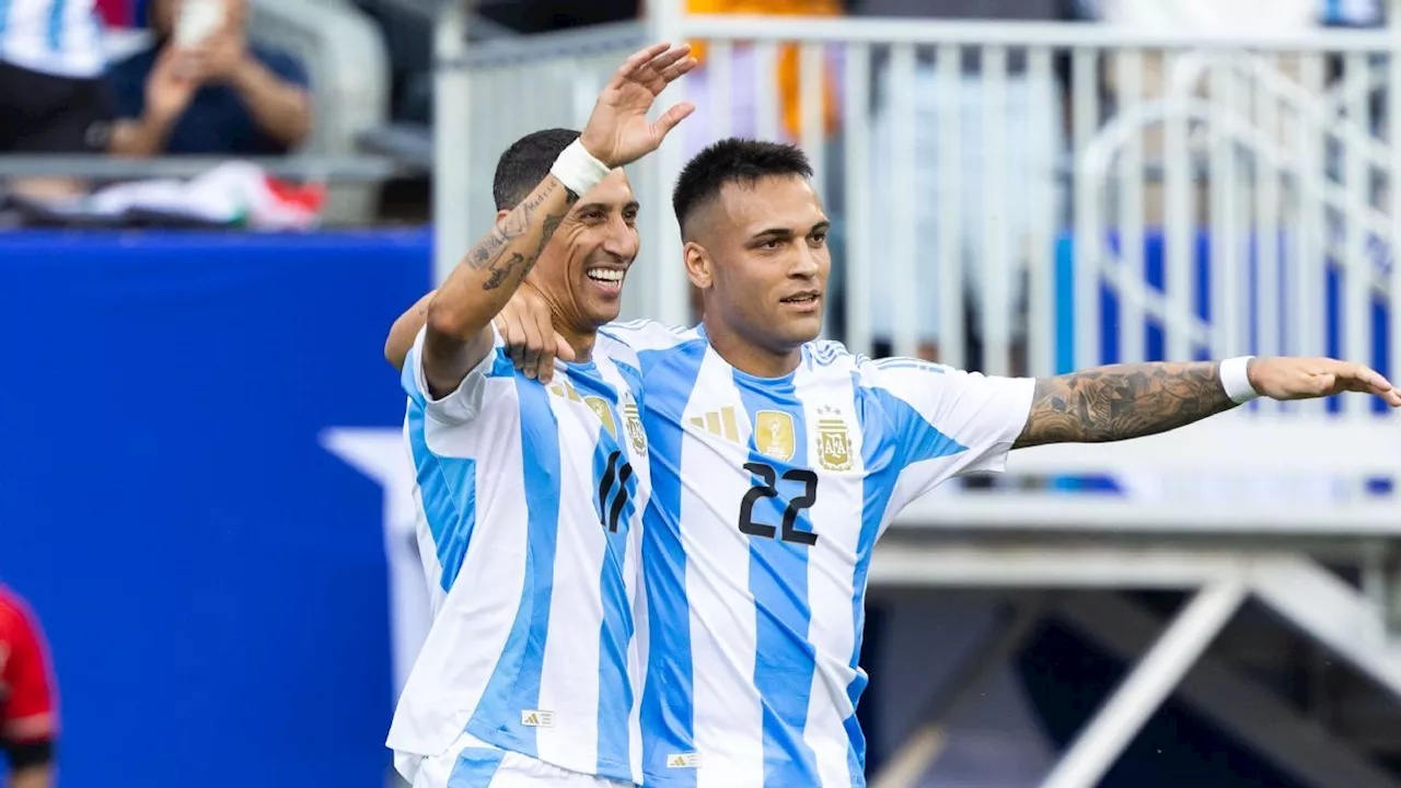 Lautaro diz qual o 'teto' da Argentina na Copa América, e Di María exalta torcida