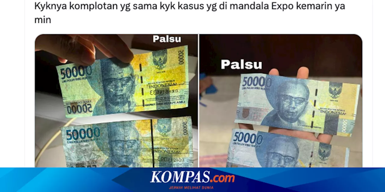 Marak Beredar Uang Palsu Rp 50.000 di Kota Yogyakarta, Ini Kata Polisi