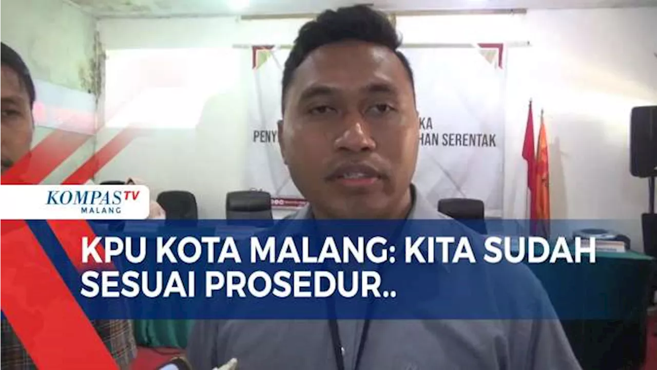 KPU Kota Malang Tolak Permohonan Bakal Calon Wali Kota Perseorangan