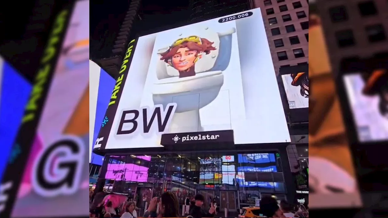 How A Skibidi Toilet Overwatch 2 Meme Ended Up On A Times Square Billboard