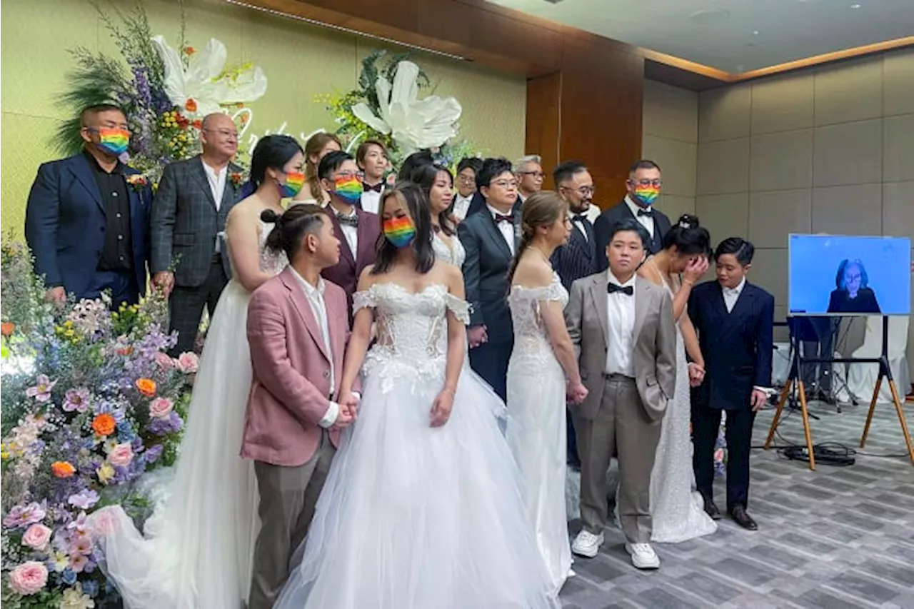 A US officiant marries 10 same-sex couples in Hong Kong via video chat