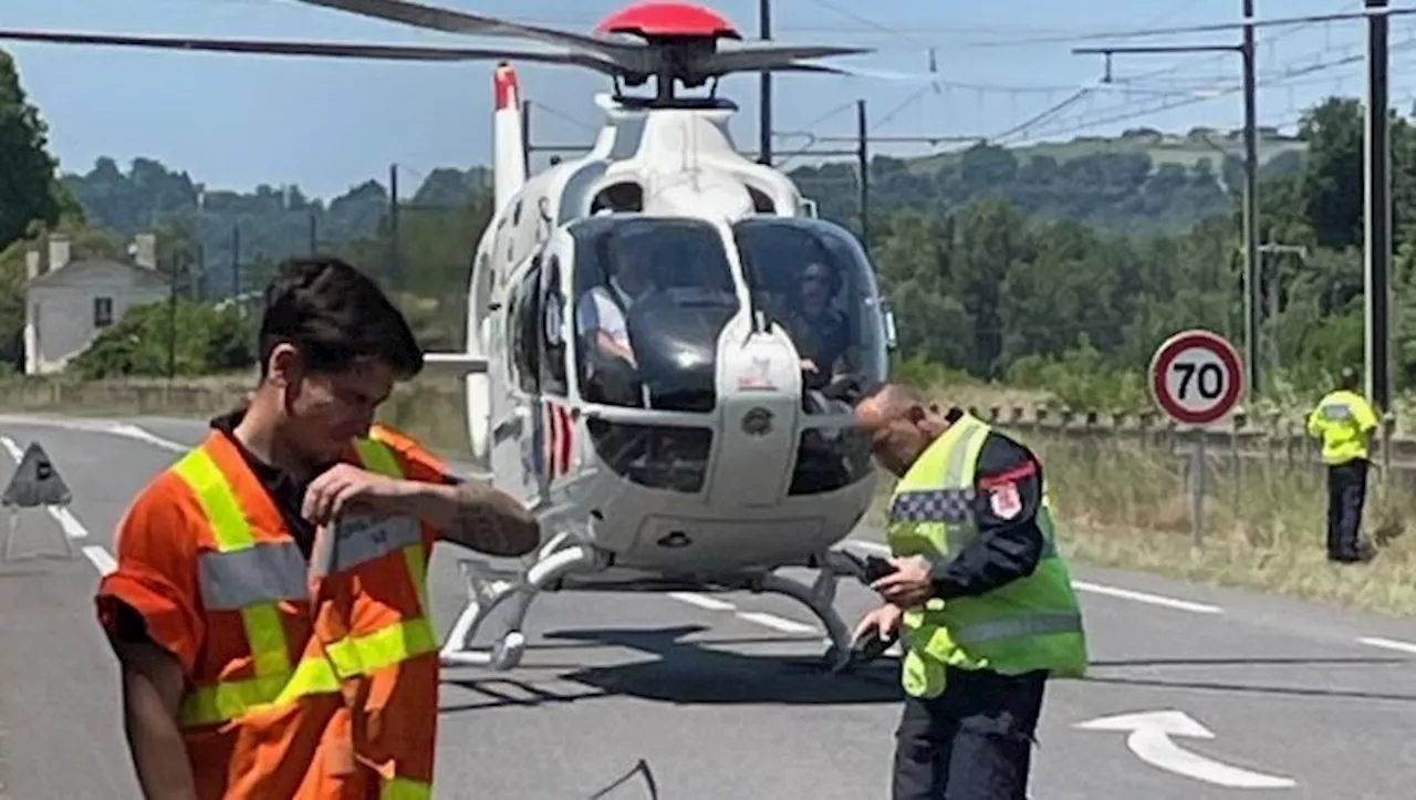 Terrible collision entre un motard et un bus, un adolescent héliporté dans un état grave