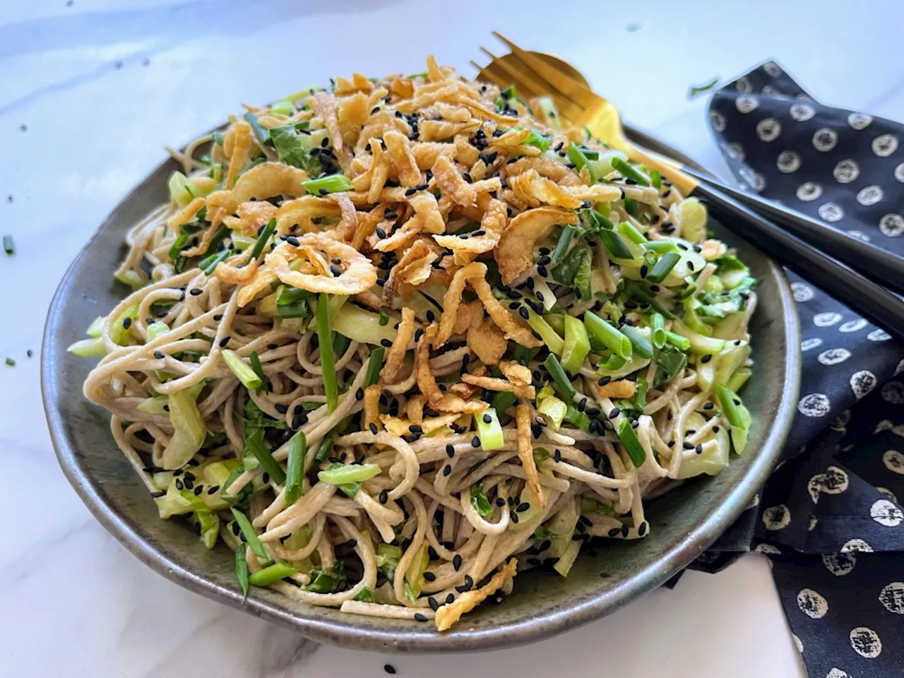 Quick Cook: A summery picnic salad of bok choy and sesame noodles