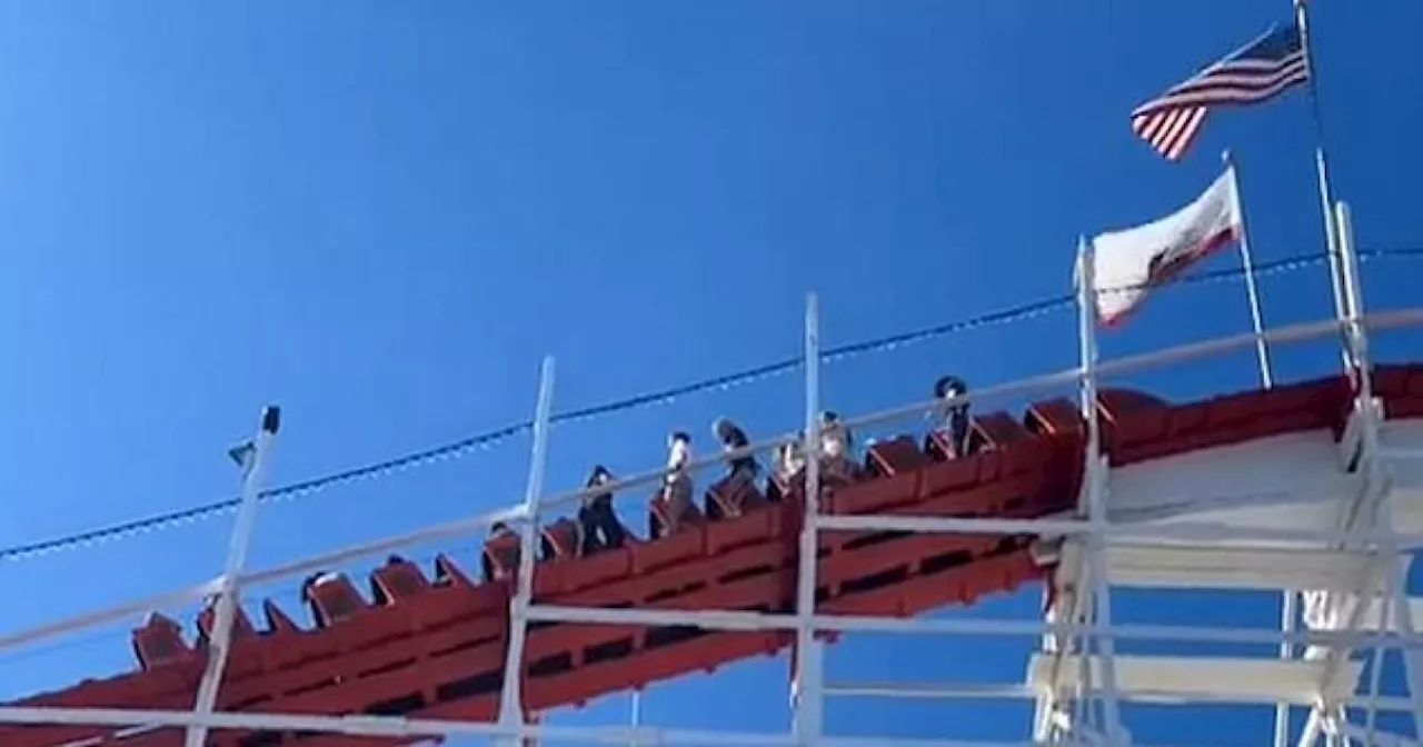 Roller coaster riders near the top forced to walk down amid evacuation