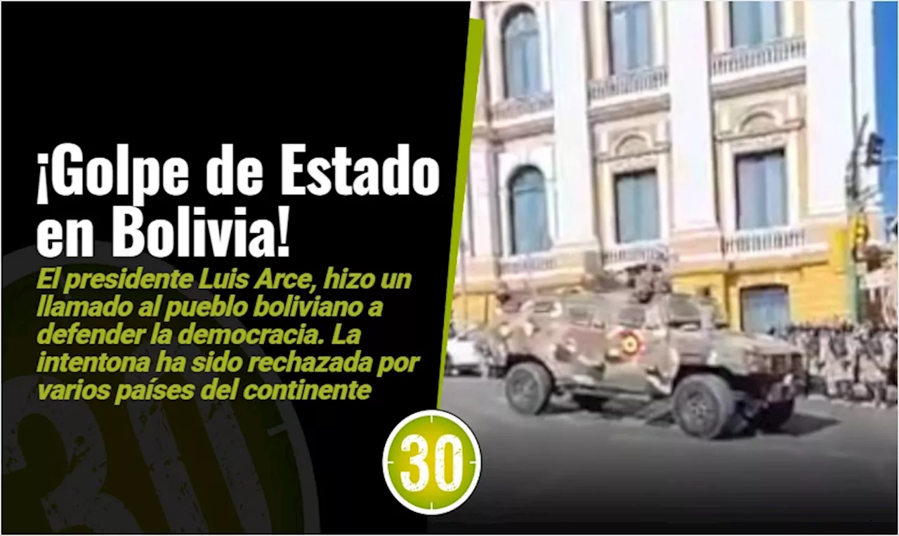 Presidente de Bolivia, Luis Arce, denuncia el intento de golpe de Estado