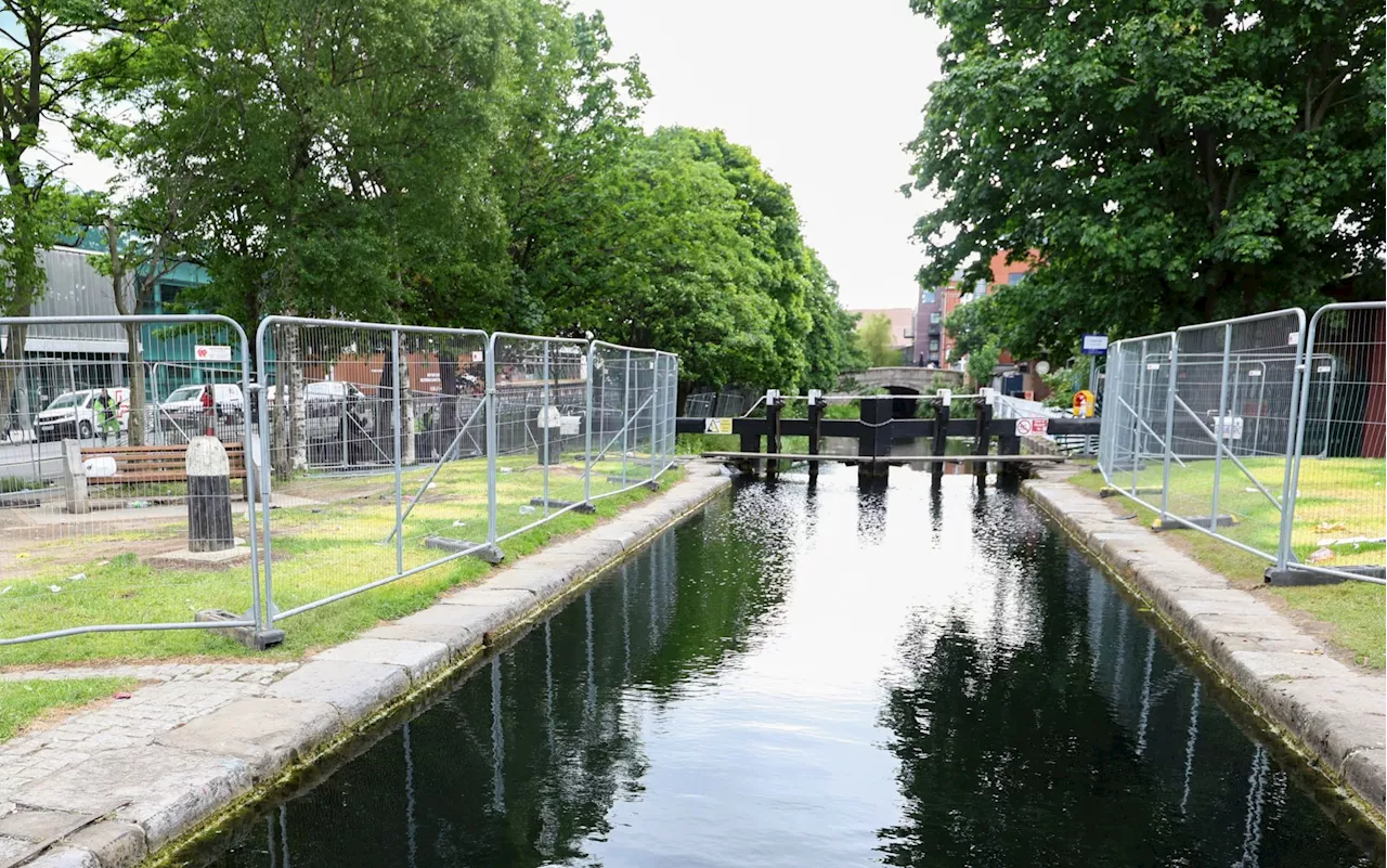 Barriers along Dublin's Grand Canal to remain in place for the summer