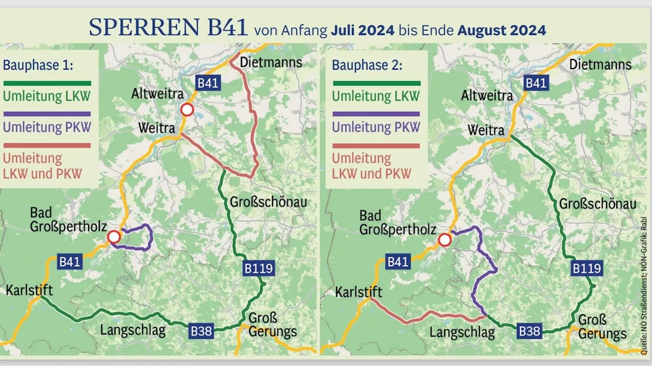 B41: Ferienzeit wird doppelte Umleitungszeit