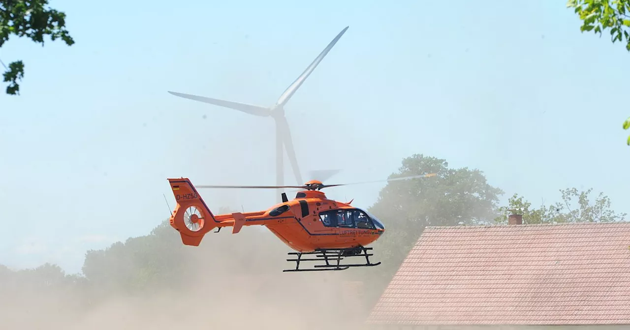 Biker nach Unfall in Espelkamp mit Rettungshubschrauber in Klinik geflogen