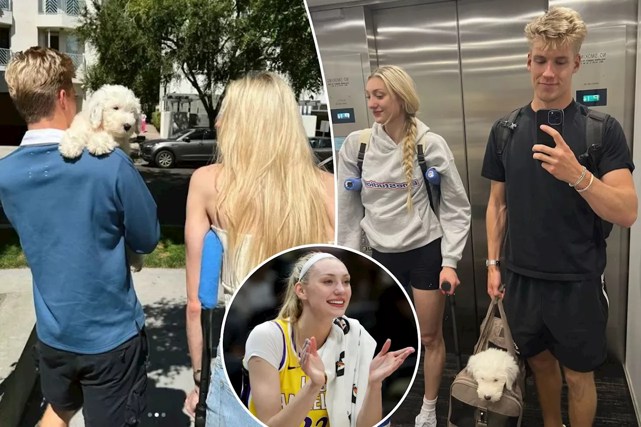 Cameron Brink all smiles with boyfriend, dog in first photos post ACL surgery