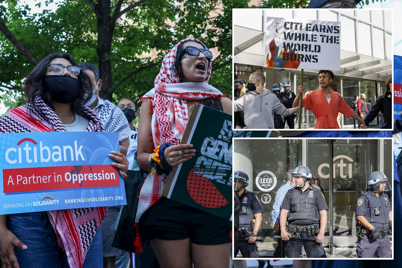 Citigroup urges staffers to 'keep cool' as anti-Israel protesters surround NYC headquarters