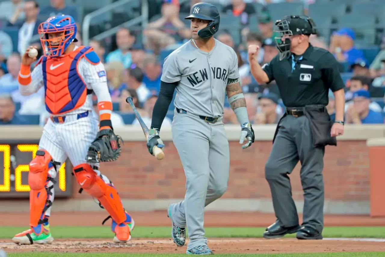 Gleyber Torres out of Yankees' lineup vs. Mets amid awful slump