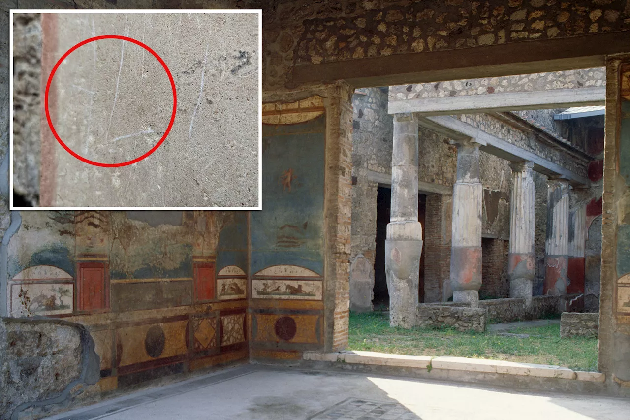 Tourist detained for carving name into ancient Pompeii wall