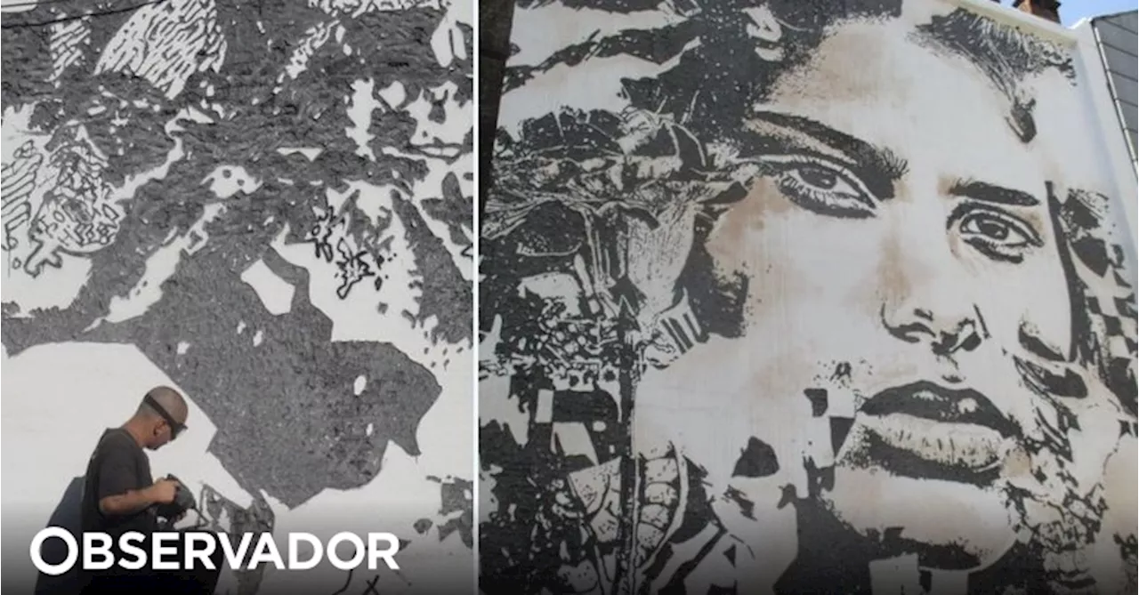 Vhils inaugura em Bruxelas mural que é mescla de revoluções europeias com enfoque na dos Cravos