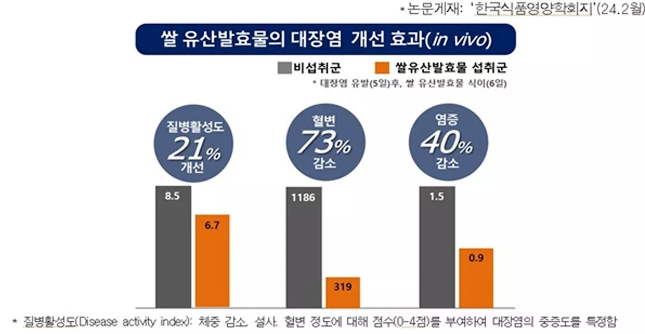 '과민성 장 증후군' 개선, '우리쌀 100%' 유산발효물이 효과 발휘