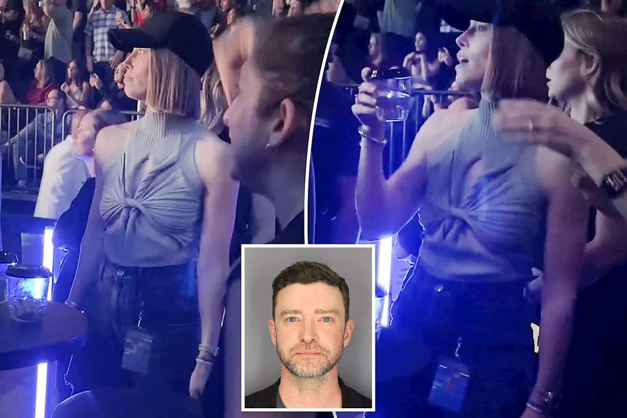 Jessica Biel rocks out at Justin Timberlake's Madison Square Garden concert post-DWI arrest