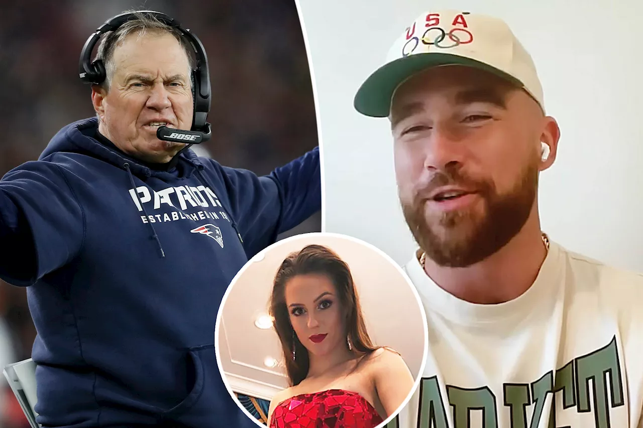 Travis Kelce pokes fun at 'smooth operator' Bill Belichick and his much-younger girlfriend Jordon Hudson