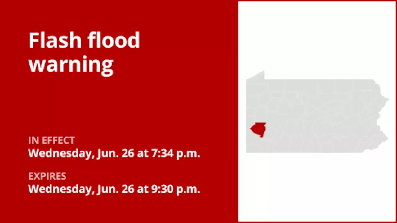 Flash flood warning for Allegheny County Wednesday night