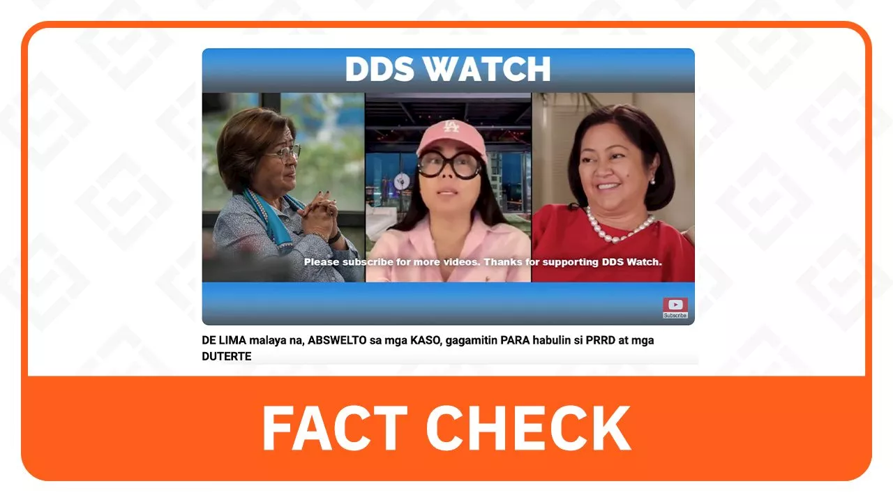 FACT CHECK: Liza Marcos not behind Leila de Lima’s acquittal