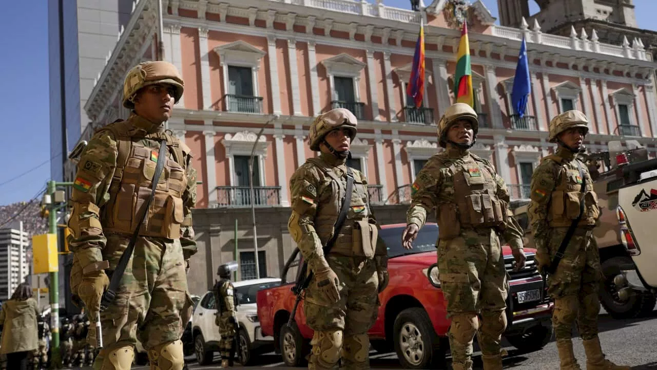 Fears of coup in Bolivia as armed forces take over central square