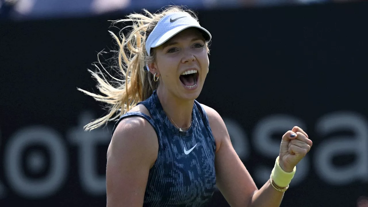 Great Britain's Katie Boulter beats Jelena Ostapenko to reach quarter-finals of Eastbourne International