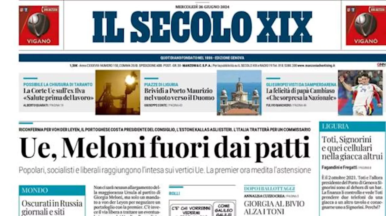 Il Secolo XIX: 'La felicità di papà Cambiaso: 'Che sorpresa la Nazionale''