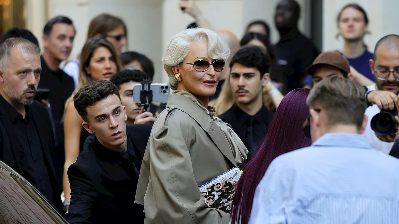 ¿Miranda Priestly en el desfile de Balenciaga? No es IA, es otra de las transformaciones increíbles de Alexis Stone