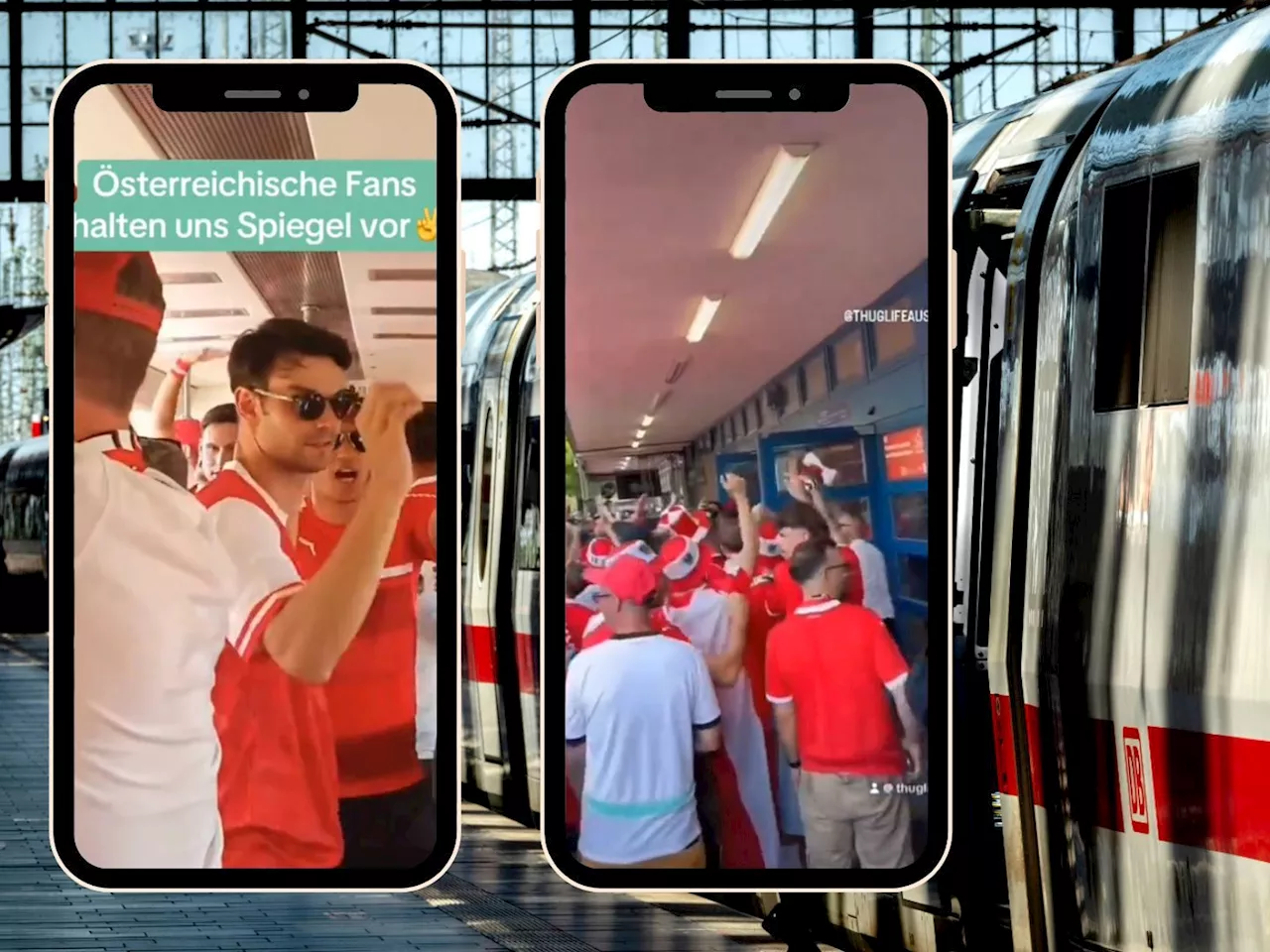 Frust und Ärger: Österreichische Fans machen sich über die Deutsche Bahn lustig