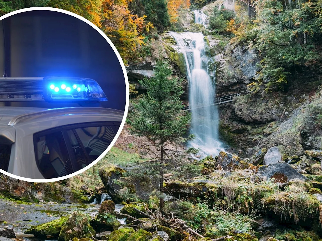 Mann nach Sturz in Wasserfall tot - Kleinkind wird immer noch vermisst