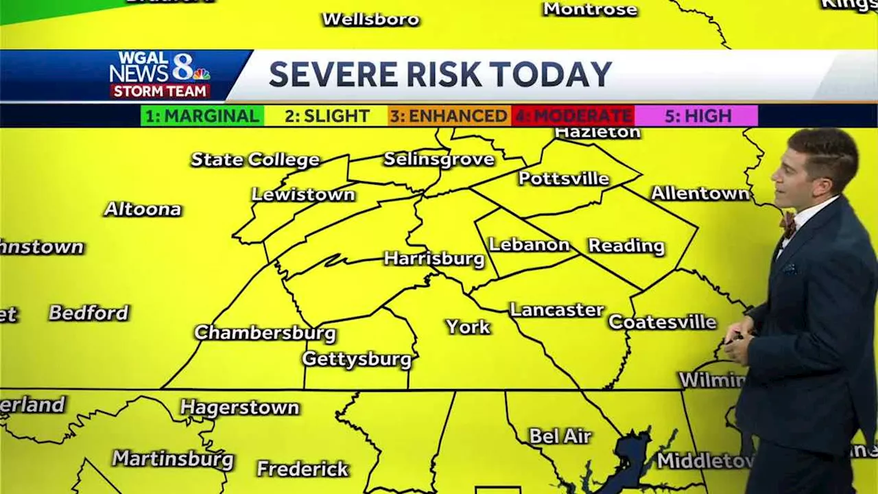 Strong to severe storms possible in South-Central Pennsylvania