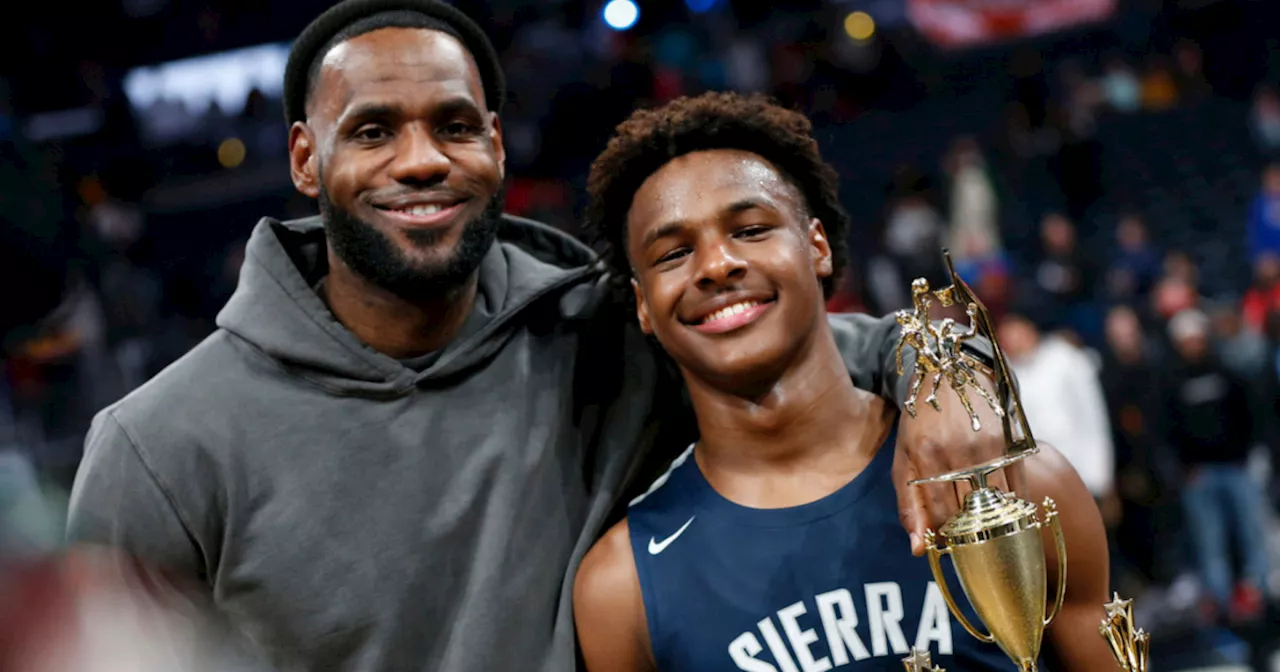 Bronny James, the son of LeBron James, taken by Lakers with 55th pick in NBA draft