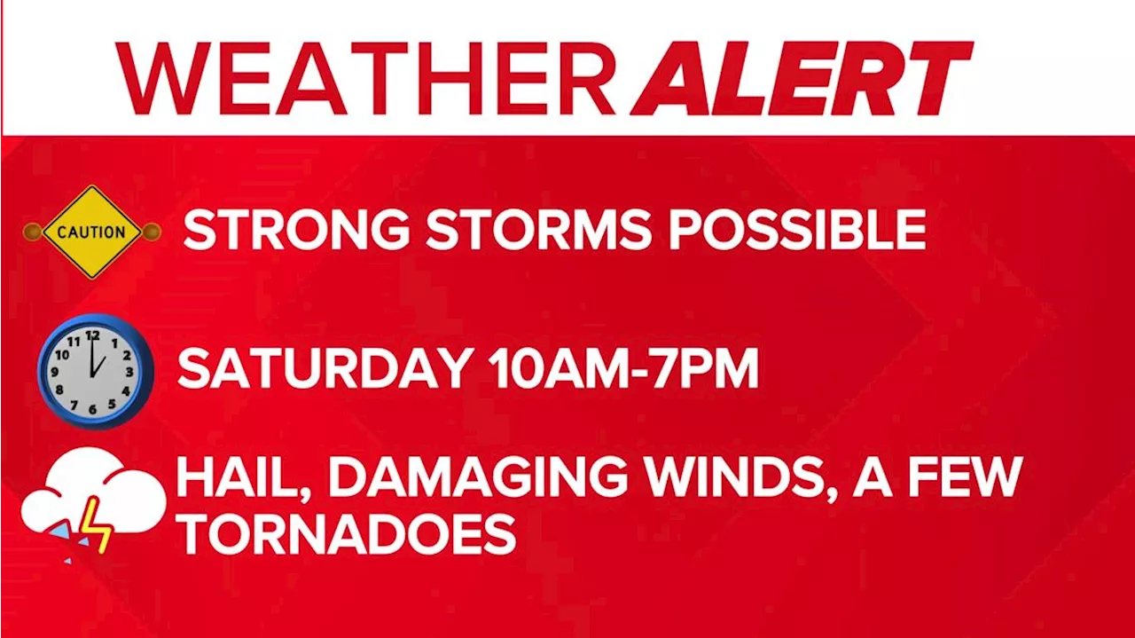 Severe storms in central Ohio could bring potential for tornadoes, hail on Saturday