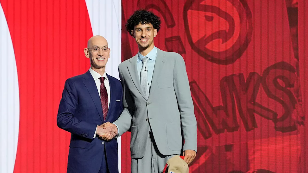 Hawks take Risacher with 1st NBA draft pick, second year player from France is 1st