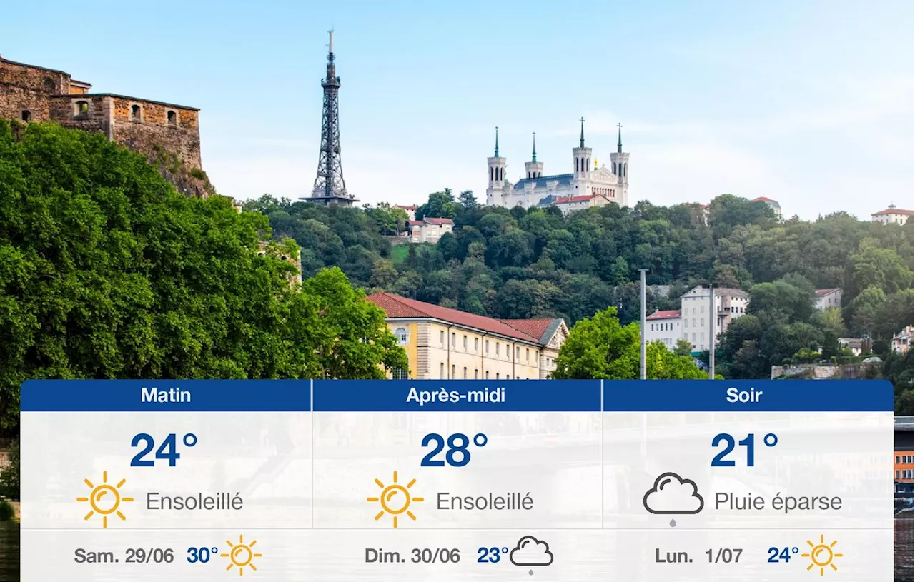 Météo Lyon: prévisions du vendredi 28 juin 2024