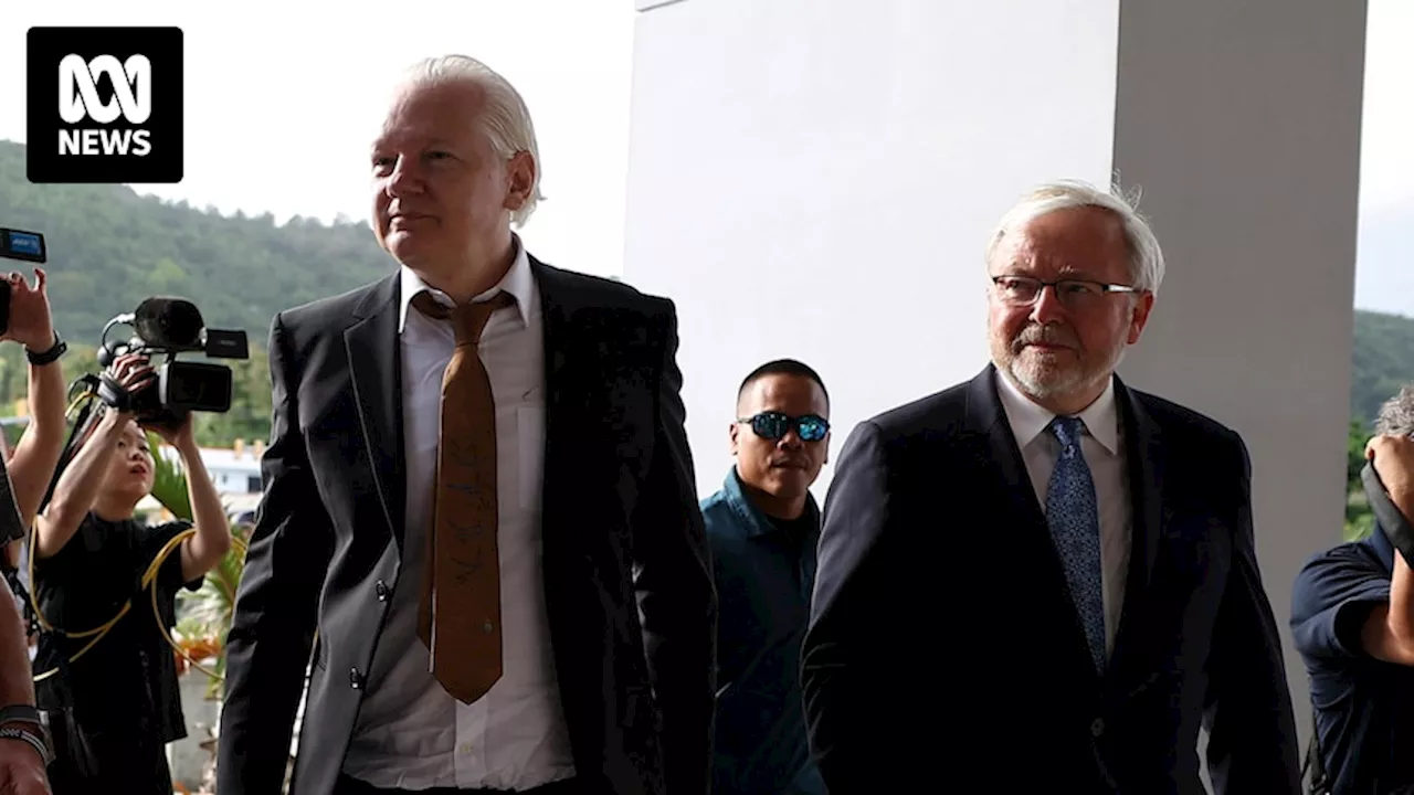 Australia's US Ambassador Kevin Rudd 'couldn't possibly comment' on whether he was 'linchpin' in Julian Assange plea deal