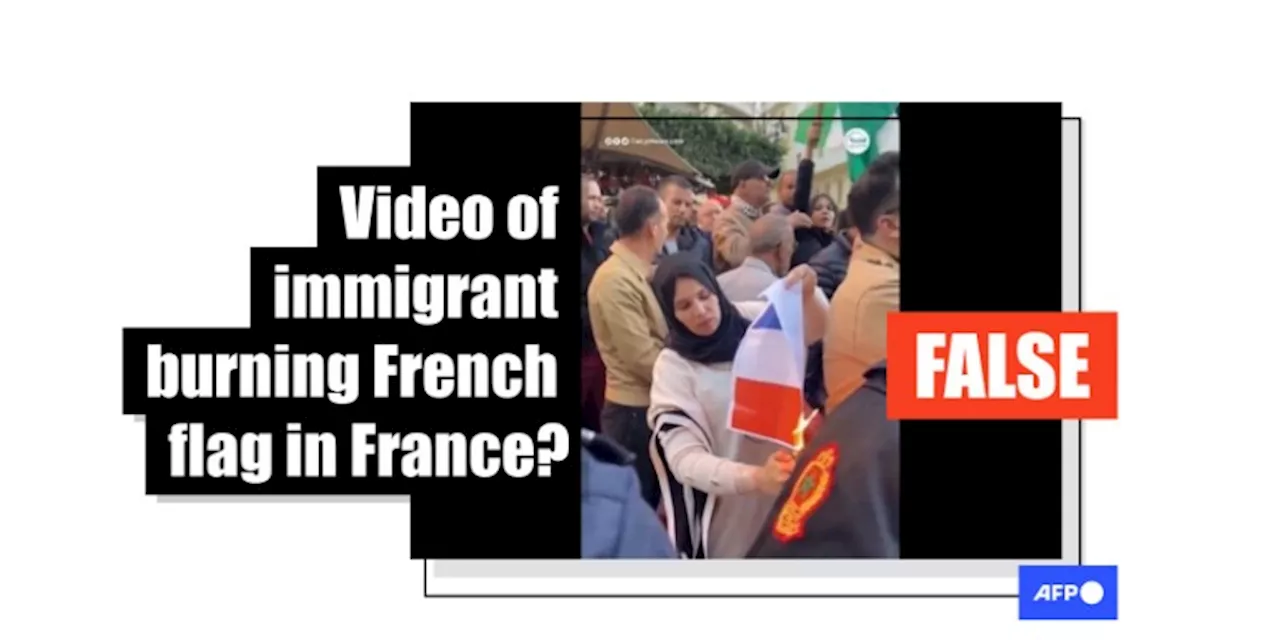 Old video shows woman burning French flag in Morocco, not France