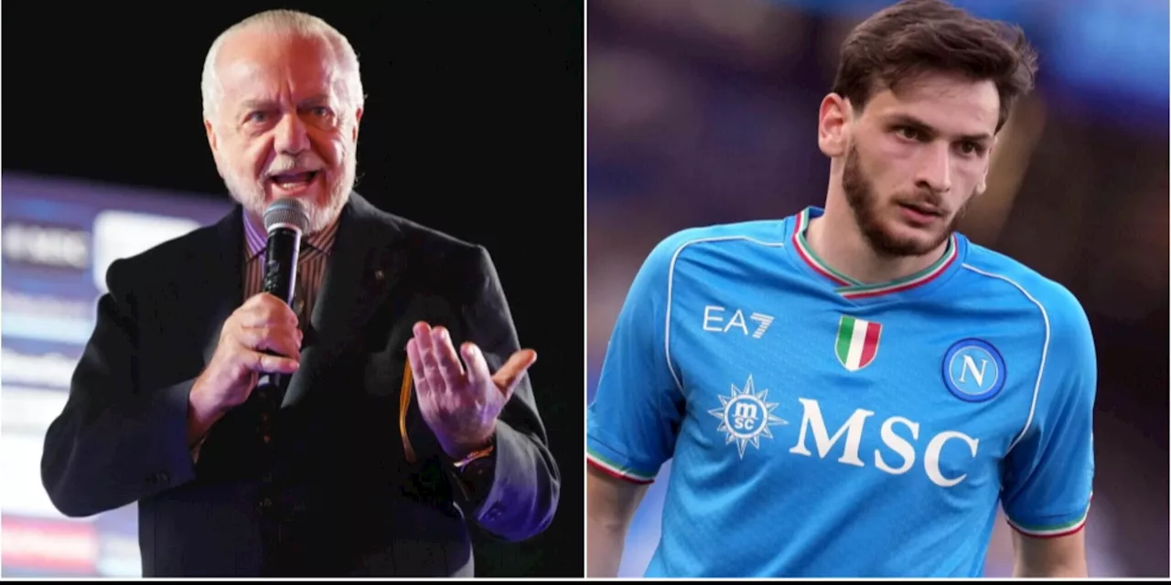 Napoli, De Laurentiis vola in Germania per Kvaratskhelia