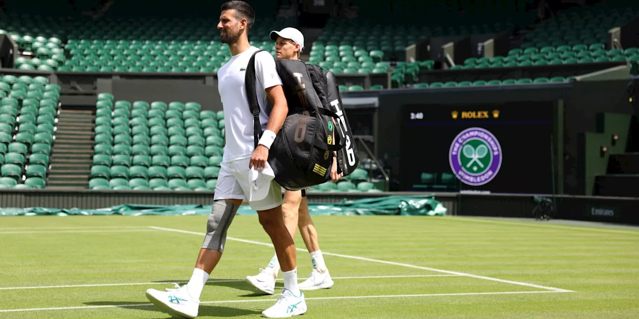 Sinner-Djokovic in allenamento a Wimbledon: test tra campioni sul Centrale