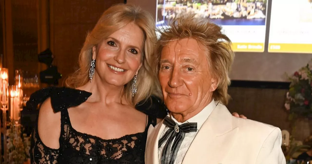 Penny Lancaster and Rod Stewart recreate engagement party photo 19 years on