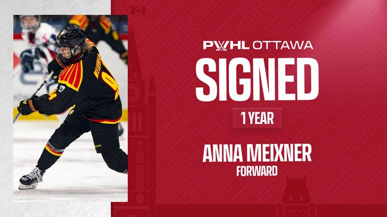 PWHL Ottawa signs 2024 draft pick Anna Meixner to one-year deal